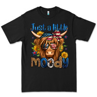 Black just a little moody 4th of july long haired cow Premium Tee - Jasminsmagicworld