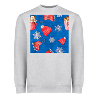 Heather Grey winter  snowflakes hot cocoa ice skating shoes Heavyweight Sweatshirt - FaDigitalArtStudio