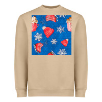 Mushroom winter  snowflakes hot cocoa ice skating shoes Heavyweight Sweatshirt - FaDigitalArtStudio
