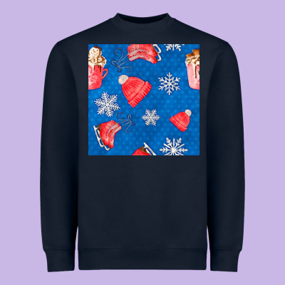 Winter  Snowflakes Hot Cocoa Ice Skating Shoes Heavyweight Sweatshirt Designed By Fadigitalartstudio