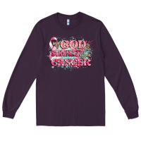 Plum my god is stronger than cancer Long Sleeve Tee - CowGirlArtShop