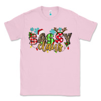 Bubblegum Pink Sassy Claus Classic Tee - texasbilliewilder