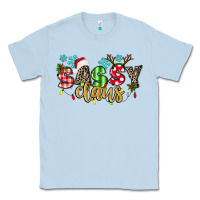 Dusty Blue Sassy Claus Classic Tee - texasbilliewilder