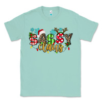 Seafoam Sassy Claus Classic Tee - texasbilliewilder