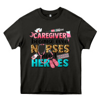 Asphalt caregiver because nurses need heroes Heavy Core Tee - LillyAllenDesigns