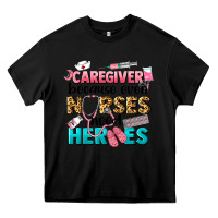Black caregiver because nurses need heroes Heavy Core Tee - LillyAllenDesigns