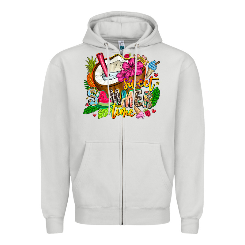Summer Time Zipper Hoodie by CowhideDigitalArt | Teevron