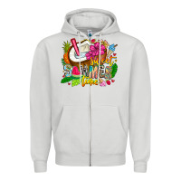 Dove Grey summer time Zipper Hoodie - CowhideDigitalArt