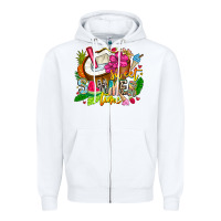 White summer time Zipper Hoodie - CowhideDigitalArt