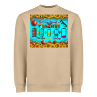 Mushroom Battery Life Of A Teacher Tumbler Heavyweight Sweatshirt - BundleAndBundleShop