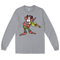 Heather Grey the iommi monkey Long Sleeve Tee - lanVoArt