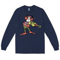 Navy the iommi monkey Long Sleeve Tee - lanVoArt