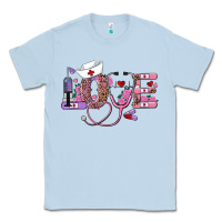 Dusty Blue valentines day nurse love Classic Tee - RanaPortraitStore