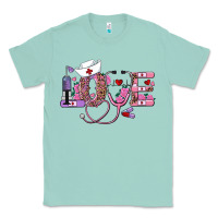 Seafoam valentines day nurse love Classic Tee - RanaPortraitStore