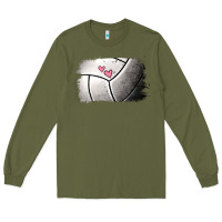 Army Green volleyball brushstroke Long Sleeve Tee - Jasminsmagicworld