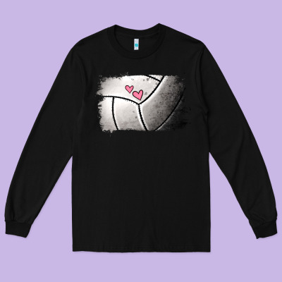 Volleyball Brushstroke Long Sleeve Tee Designed By Jasminsmagicworld