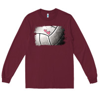 Burgundy volleyball brushstroke Long Sleeve Tee - Jasminsmagicworld