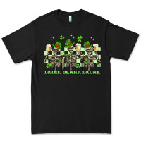 Black st. patrick's day skeletons drink drank drunk Premium Tee - Artiststas