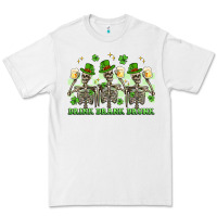 White st. patrick's day skeletons drink drank drunk Premium Tee - Artiststas