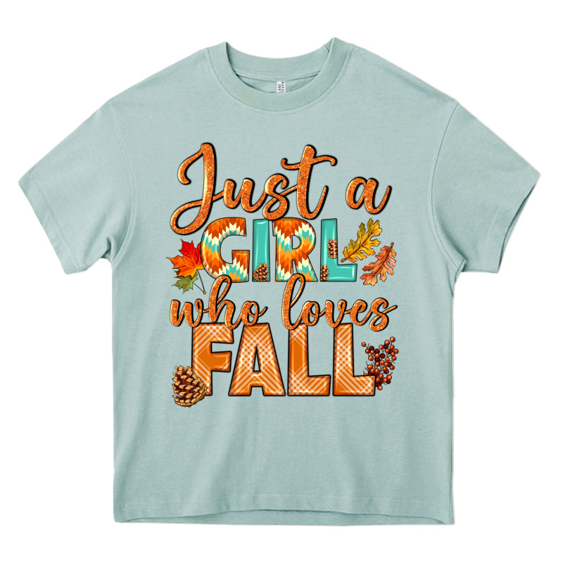 Just A Girl Who Loves Fall Heavy Core Tee by BundleAndBundleShop | Teevron
