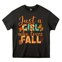 Asphalt just a girl who loves fall Heavy Core Tee - BundleAndBundleShop