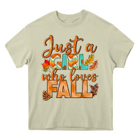 Mossy just a girl who loves fall Heavy Core Tee - BundleAndBundleShop