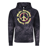 Cloud Black Make America Groovy Again Peace Sign 70S Retro Vintage Hoodie - lanVoArt
