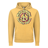 Vintage Mustard Make America Groovy Again Peace Sign 70S Retro Vintage Hoodie - lanVoArt