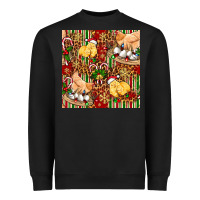 Black christmas chicken Heavyweight Sweatshirt - FaDigitalArtStudio