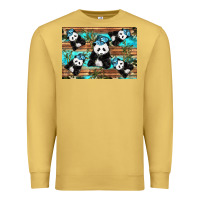 Antique Gold Camouflage Baby Panda Premium Sweatshirt - Artiststas