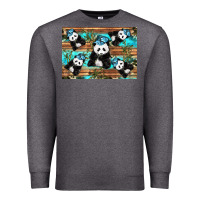 Charcoal Heather Camouflage Baby Panda Premium Sweatshirt - Artiststas