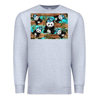 Heather Grey Camouflage Baby Panda Premium Sweatshirt - Artiststas