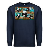 Navy Camouflage Baby Panda Premium Sweatshirt - Artiststas