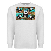 Oatmeal Heather Camouflage Baby Panda Premium Sweatshirt - Artiststas