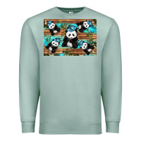 Seafoam Camouflage Baby Panda Premium Sweatshirt - Artiststas