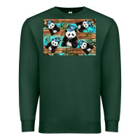 Sports Green Camouflage Baby Panda Premium Sweatshirt - Artiststas