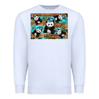 White Camouflage Baby Panda Premium Sweatshirt - Artiststas