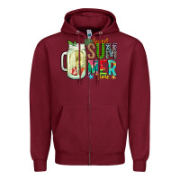Burgundy sweet summer time Zipper Hoodie - CowhideDigitalArt