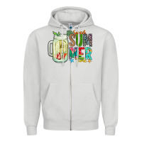 Dove Grey sweet summer time Zipper Hoodie - CowhideDigitalArt