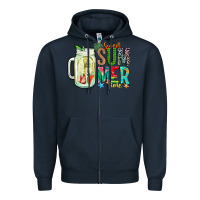 Navy sweet summer time Zipper Hoodie - CowhideDigitalArt