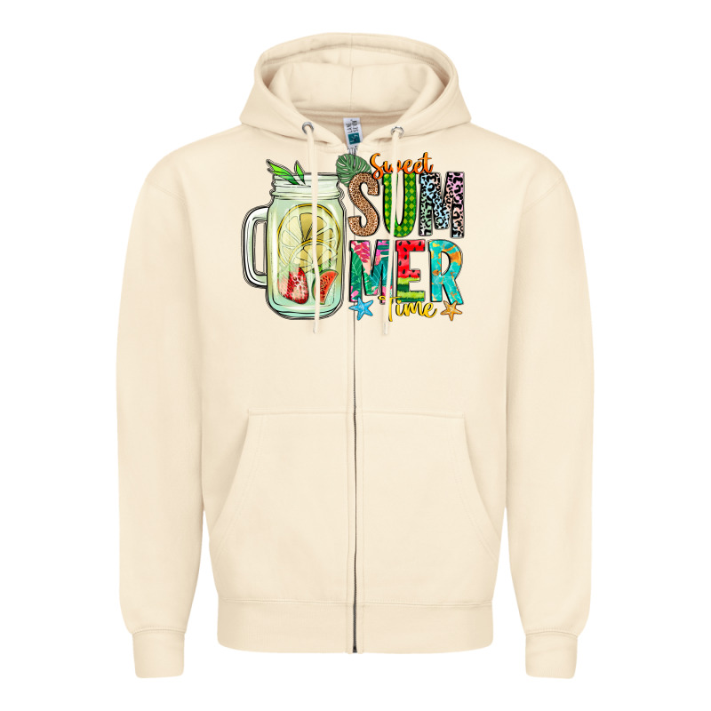 Sweet Summer Time Zipper Hoodie by CowhideDigitalArt | Teevron