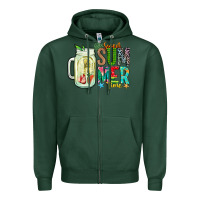 Sports Green sweet summer time Zipper Hoodie - CowhideDigitalArt