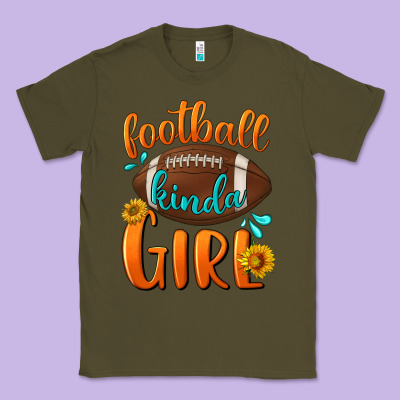 Football Kinda Girl Classic Tee Designed By Nancycooperartshop