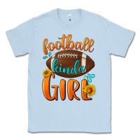 Dusty Blue Football kinda Girl Classic Tee - NancyCooperArtShop