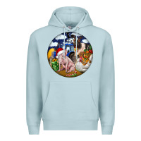 Blue Mist Farm And Pig Premium Hoodie - FaDigitalArtStudio