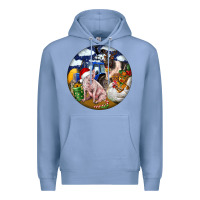 Colony Blue Farm And Pig Premium Hoodie - FaDigitalArtStudio