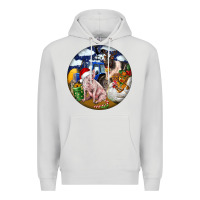 Dove Grey Farm And Pig Premium Hoodie - FaDigitalArtStudio