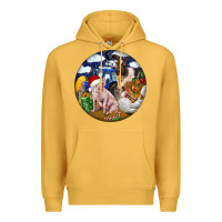 Mustard Farm And Pig Premium Hoodie - FaDigitalArtStudio