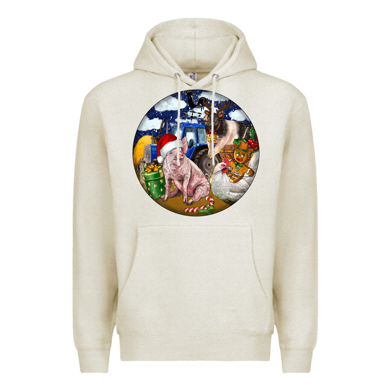 Farm And Pig Premium Hoodie by FaDigitalArtStudio | Teevron