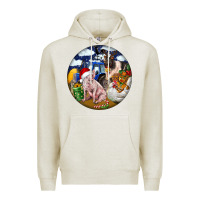 Oatmeal Heather Farm And Pig Premium Hoodie - FaDigitalArtStudio